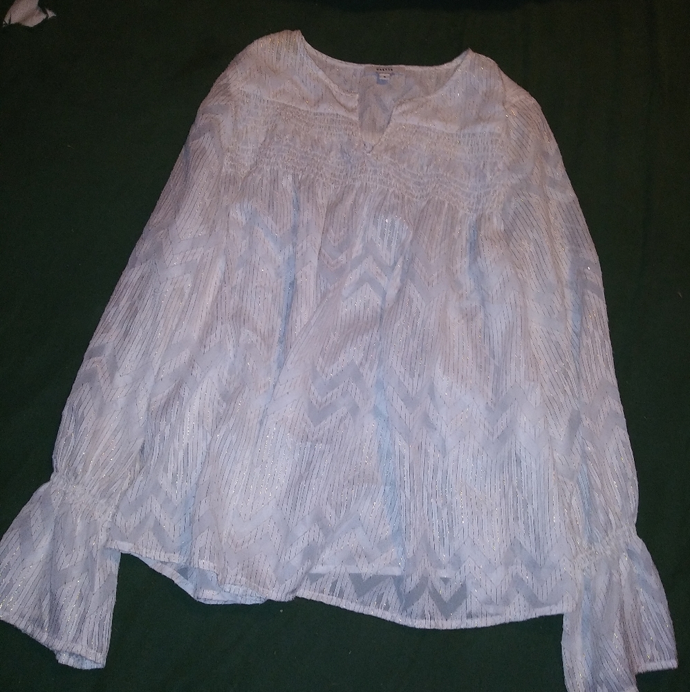 Maeete khols small babydoll sheer ruffle blouse